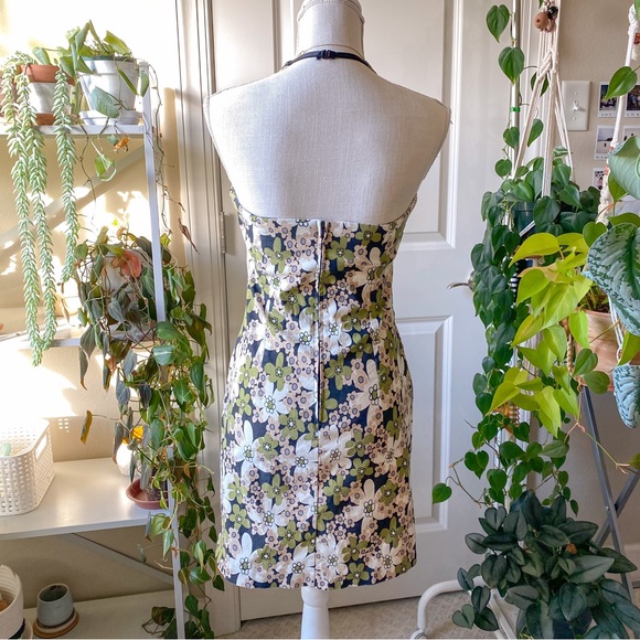 Jodi Kristopher - Vintage 80s/90s Halter Floral Dress - Picture 6 of 9